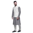thumbnail image 2 of Atasi Ensemble Kurta Pyjama Ethnique Classique à Manches Longues Imprimé pour Hommes Tenue Décontractée, 2 of 5