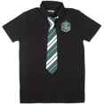 thumbnail image 1 of Harry Potter Polo Noir pour Homme Serpentard avec Cravate / m, 1 of 2