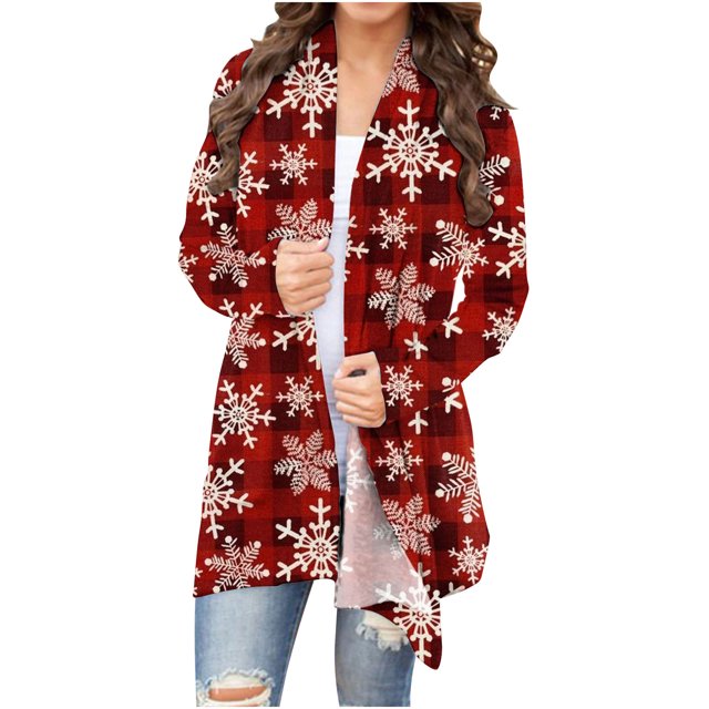 CEHVOM Woman Fashion Pocket Solid Color Long Sleeves Knit Cardigan Loose Tops Blouse Sweater Clearance