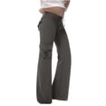 thumbnail image 1 of GreatBaby Girls Solid Color Cargo Jogger Pants Multi-Pocket Trousers with Drawstring Kids Casual Fall Spring Everyday Bottoms, 1 of 6