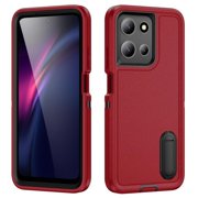 for Motorola Moto G 5G 2025 Case, Motorola Moto G 5G 2025 Phone Case with Built in Kickstand, Shockproof/Dustproof/Drop Proof Heavy Duty Military-Grade Rugged Protective Cover for Moto G 5G 2025,Red