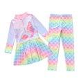 thumbnail image 1 of JTieacloth Girls Swimwear Two Piece Rash Guard UPF 50+ Sun Bathing With Swim Shorts,Sizes 9-11 Years, 1 of 4