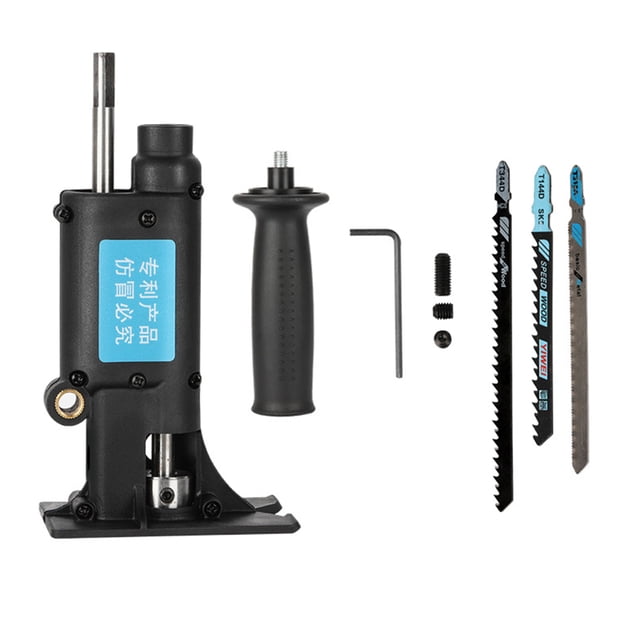 Yeacher Electric Drill Modified To Electric Saws Accessory Electric Reciprocating Saws Drill to Jig Saws Portable Woodworking Cutting Utility Tool with 3 Sawblades