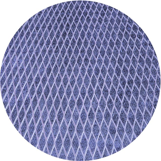 Ahgly Company Machine Washable Indoor Round Transitional Deep Periwinkle Purple Area Rugs, 5' Round