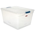 thumbnail image 1 of Rubbermaid Clever Store Bac de Rangement à Loquet, Transparent, 71 Pintes (FG3Q3200CLMCB), 1 of 1