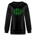 thumbnail image 4 of CEHVOM Womens Solid Shirts Round Neck Long Sleeve Tops Printed Regular Blouse Clearance, 4 of 5
