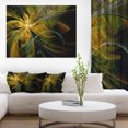 thumbnail image 1 of Fleur Fractale Symétrique en Or - Impression d'Art Floral sur Toile, 1 of 3