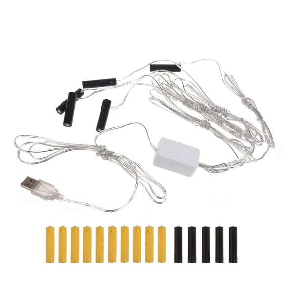 HLONK 1 Ensemble Kit d'Élimination de Piles AAA USB de Remplacement pour Piles AAA 4,5 V et 3 V