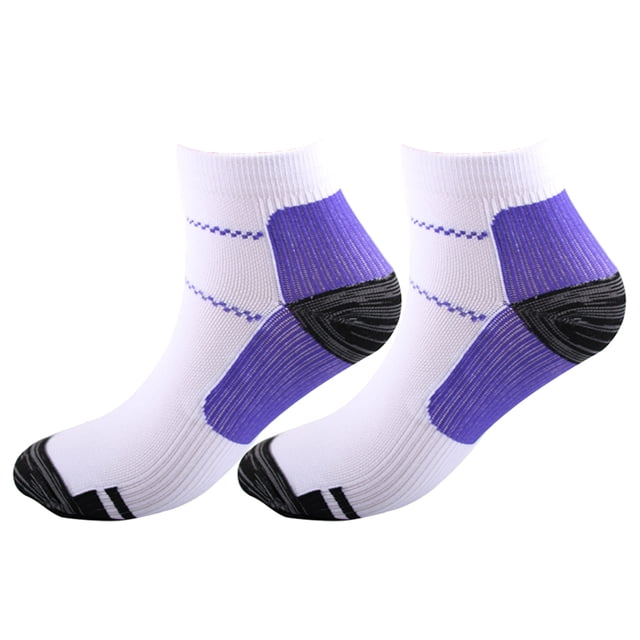 Wweixi 2piece Relieve Foot Fatigue Compression Socks For Greater Comfortable To Wear Ankles Socks purple S/M 1Set