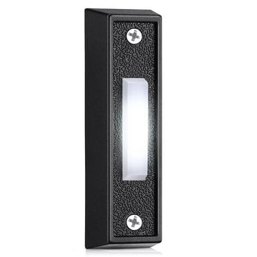 Lighted Doorbell Button Wired Door Bell Push Buttons LED Door Chime Wall Mounted