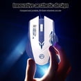 thumbnail image 4 of Wireless Bluetooth Mouse, Xinsrenus 2.4G Dual Mode Connection 6-Key Type C Fast Charging, 3600DPI Adjustable Office Gaming Mouse for Laptop Computer, Blue, 4 of 7