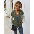 thumbnail image 2 of REDHOTYPE Women's Button Long Sleeve Brushed Jacket Coats with Pockets, 2 of 6