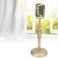 thumbnail image 4 of Simulation Microphone And Stand Set, Creativity Vintage Microphone Prop Model Stable Exquisite Workmanship  For Photo Studio Gold, 4 of 8