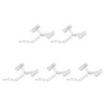 thumbnail image 1 of Unique Bargains 10Set Ribbon Crimp Clamp Ends Lobster Claw Clasps & Chain 16mm Silver White for DIY, 1 of 7