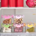 thumbnail image 2 of facefd Girls' INS Sealed Storage Transparent Mini Storage Box Salad Snacks Fruit Preservation Box Desktop Storage and Organization, 2 of 8