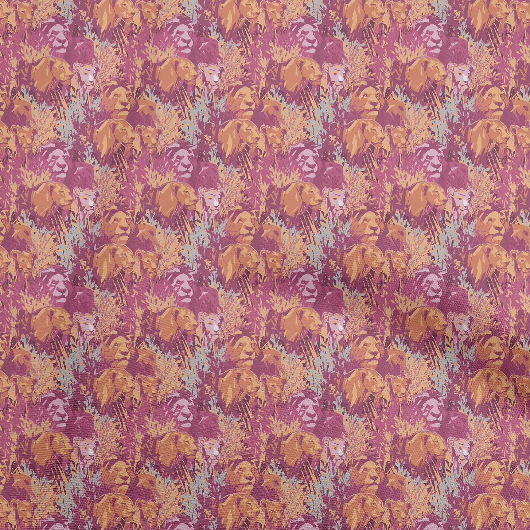 oneOone Velvet Pink Fabric Abstracts Sewing Material Print Fabric By The Yard 58 Inch Wide