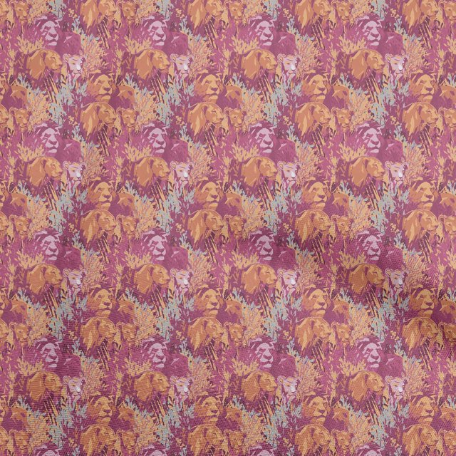 oneOone Velvet Pink Fabric Abstracts Sewing Material Print Fabric By The Yard 58 Inch Wide