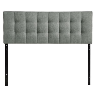 Modway Lily Tête de Lit à Panneaux Capitonnée à Boutons Format Très Grand, Gris