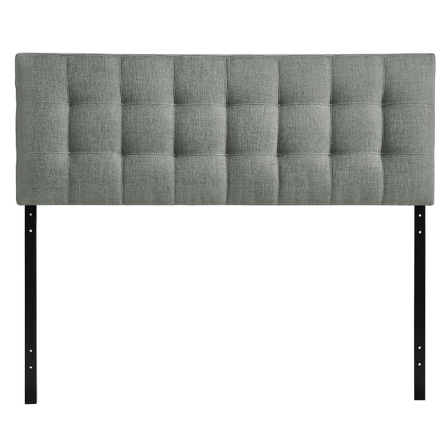 Modway Lily King Size Button Tufted Panel Headboard in Gray