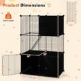 thumbnail image 3 of Costway 3-Tier Indoor Metal Wire Kitten Enclosure with 2 Ramps, Pet Pen for Small Animal Black, 3 of 10
