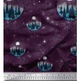 thumbnail image 1 of Soimoi Satin Silk Fabric Tree,Moon & Sacred Geometry Galaxy Fabric Prints By Yard 42 Inch Wide, 1 of 3