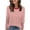 Hot Pink B, variant on WRKEKC Long Sleeve Shirts for Women Striped Printed Crew Neck Pullover Top Womens Versatile Crew Neck Shirt for Everyday Casual Wear