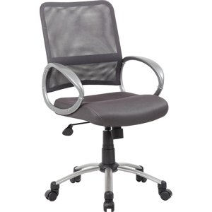 Boss Office Products Mesh Back avec Pewter Task Office Chaise en gris