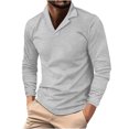 thumbnail image 2 of RXIRUCGD Haut Décontracté à Manches Longues pour Hommes, Gris, Taille : 2TG, 2 of 4