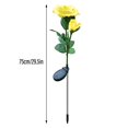 thumbnail image 3 of Solar Garden Lights Outdoor Rose-Shaped Double-Headed LED Stake Lights With Stainless Steel Base And IP65 Weatherproof Rating, 3 of 5