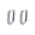 thumbnail image 4 of Boucle d'Oreille Carrée en Zircon Incrusté de Cuivre Style Intégré Bague d'Oreille Géométrique à la Mode, 4 of 9