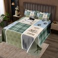 thumbnail image 2 of Erosebridal Happy Camping Coverlet Set Queen,Buffalo Patchwork Bedding Set,Animal Decoration,3pcs, 2 of 5