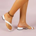 thumbnail image 4 of Aqestyerly Sandale Habillée pour Femmes, Sandales Tongs d'Été pour Femmes Confortables à Bout Ouvert, Chaussures Unies, 4 of 5