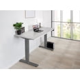 thumbnail image 1 of EFFYDESK Home Electric Height Adjustable Home Office Computer Standing Desk - (70"×29") Oak White on Gray Frame, 1 of 1