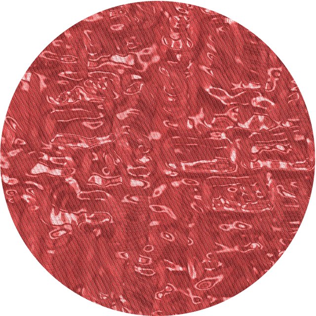 Ahgly Company Tapis Rond Lavable en Machine Intérieur Transitionnel Rouge, 6 Pieds Rond