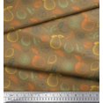 thumbnail image 2 of Soimoi Brown Moss Georgette Fabric Mix Fruits Print Fabric by Yard 42 Inch Wide, 2 of 3