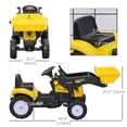 thumbnail image 2 of CoSoTower Ride on Tractor for Kids, Pedal Construction Car with Front Loader Digger for 3 Year Old, Yellow, 2 of 7