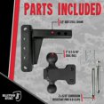thumbnail image 4 of Bulletproof Hitches Trailer Hitch Ball Mount MD204 For 2 Inch Receiver; Lockable Lock Sold Separate; 14 000 Pound Gross Trailer Weight; Adjustable 4 Inch Drop/4 Inch Rise; Non Swivel; Non-Extendable, 4 of 4