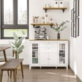 thumbnail image 2 of HOMCOM 71" Kitchen Pantry Storage Cabinet w/Adjustable Shelves Glass Door, 2 of 10