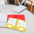 thumbnail image 5 of Yellow Plastic Folders With Pockets Heavy Duty Pocket Folders Letter Size File Folders For Documents Office School, 5 of 5