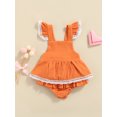 thumbnail image 3 of Honganda Ensemble Robe Bébé Fille, Ourlet en Dentelle Décor Jupe à Volants et Shorts, 3 of 9