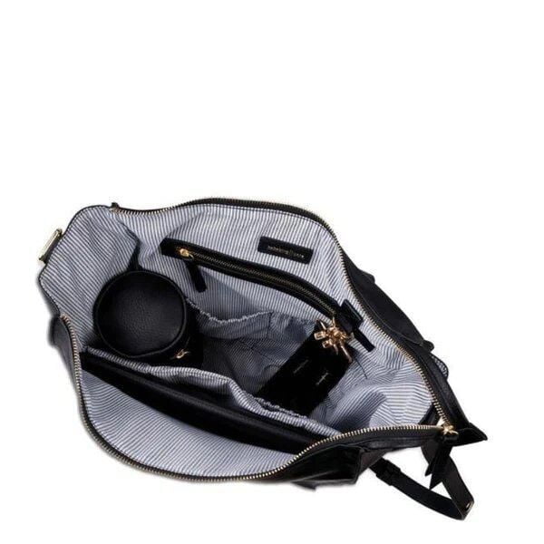 Bababing Diaper Bag - Lucia Backpack - Grey Blush - Luxury Slouch Style - Multi Carry: Shoulder Strap to Backpack - Vegan Leather - Two Insulated Bottle Holders, Large Wipeable Changing Mat, Stroller