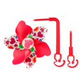 thumbnail image 1 of Décorations de Moulin à Vent à Roue à Fleurs pour Guidon de Vélo pour Bicyclette et Trottinette pour Enfant, 1 of 7