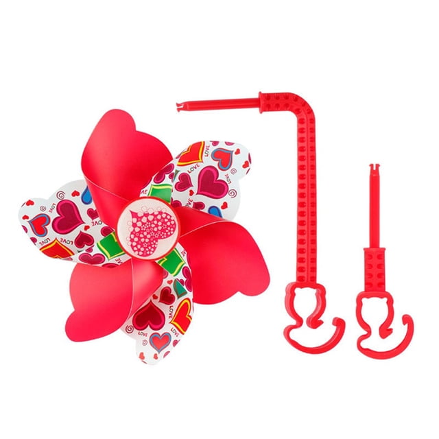 Décorations de Moulin à Vent à Roue à Fleurs pour Guidon de Vélo pour Bicyclette et Trottinette pour Enfant