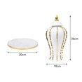thumbnail image 4 of Porcelain Ginger Jar Ceramic Flower Vase Table Centerpieces Crafts Ornament Home S Gold, 4 of 9