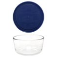 thumbnail image 3 of Pyrex Plat Rond de Rangement 4 Tasses avec Couvercle en Plastique Bleu Foncé, Transparent (Lot de 2 Contenants), 3 of 6