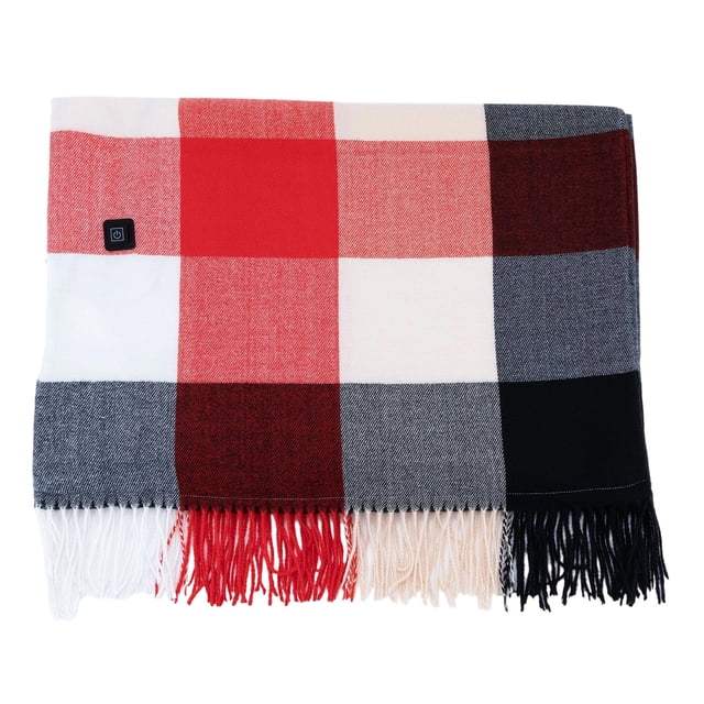 Hearth & Gear Usb Three Mode Heating Heating In Autumn And Winter Heated Shawl Wraps For Corded Heated Blanket Soft Zipper Shawl Wraps 2025 Winter Warm USB Powered Heating Scarf Blanket Grey under