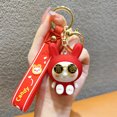thumbnail image 4 of Porte-clés Frosted Rabbit Acrylique Rouge Délicat Anneau de Clé Moderne Sac Dessin Animé Pendentif Fait Main Accessoires Bonne Chance Nouvel An Cadeaux pour Hommes Type 3, 4 of 9