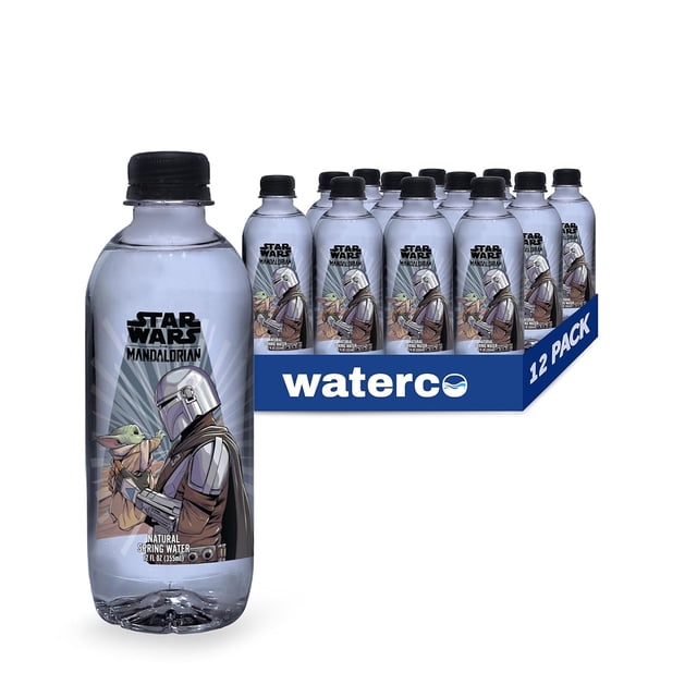 Star Wars Mandalorian Bouteille d'Eau de Source pour Animaux, Eau Embouteillée, 12 x 355 ml