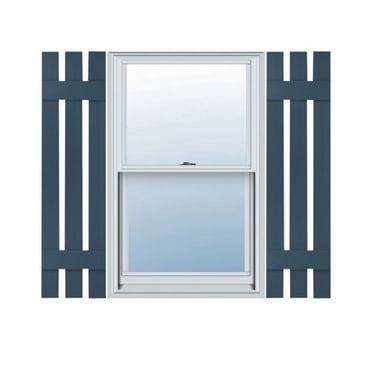 Ekena Millwork LS3S12X04300CB Lifetime Standard Vinyl Shutters 43""H Classic Blue