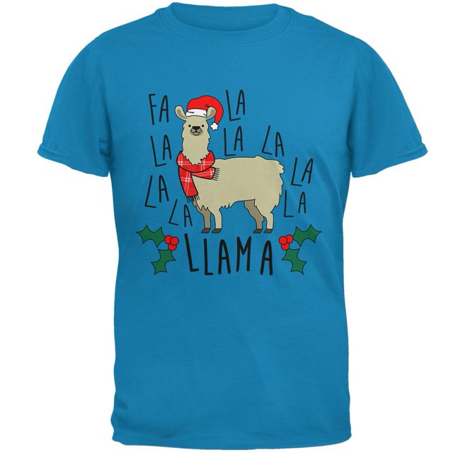 T-shirt pour Homme Noël Fa la Llama